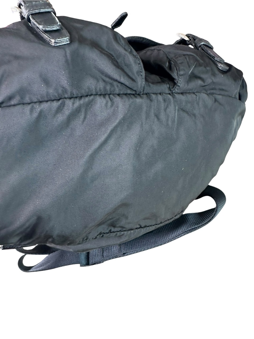Prada Black Nylon Flap Backpack with Front Pockets - Picture 4 of 12